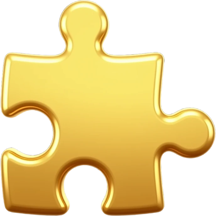 3d-golden-puzzle-piece-emoji polished-metal-texture,-floating-on-a-deep-midnight-brown-background--soft-dramatic-studio-lighting,-cinematic-rim-light emoji