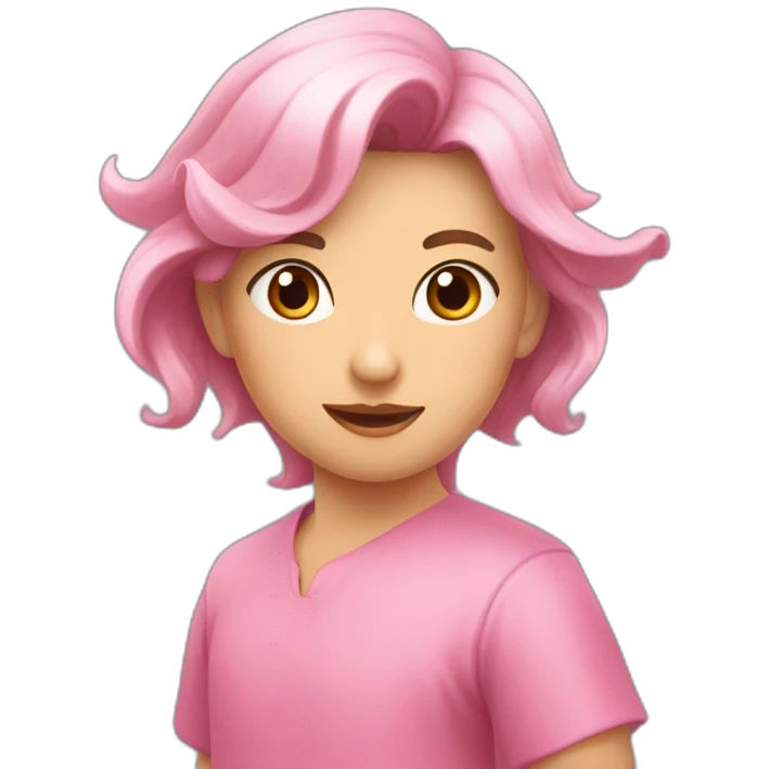 Boto cor de rosa emoji