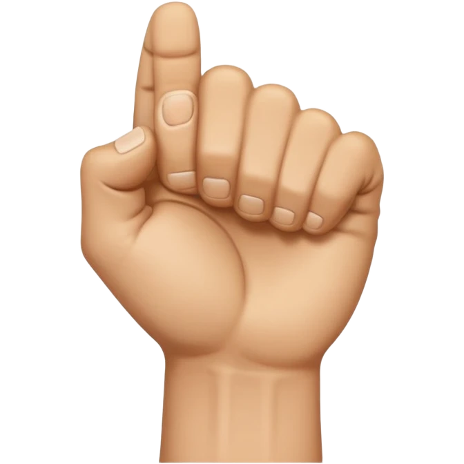 👊🏼 emoji rotated 90 degrees counterclockwise emoji