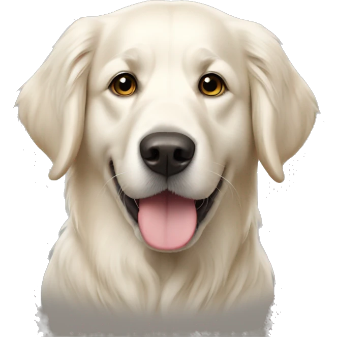white golden retriever emoji