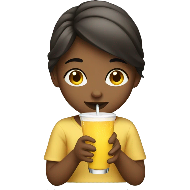  girl drinking emoji