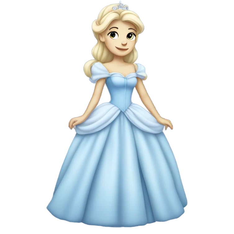 full body white skin cinderella emoji