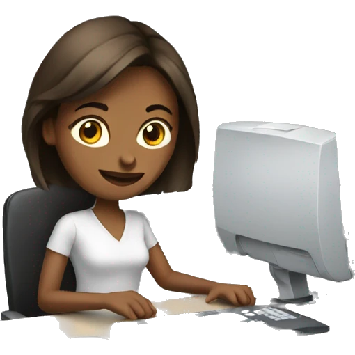 Women working on the computer  emoji