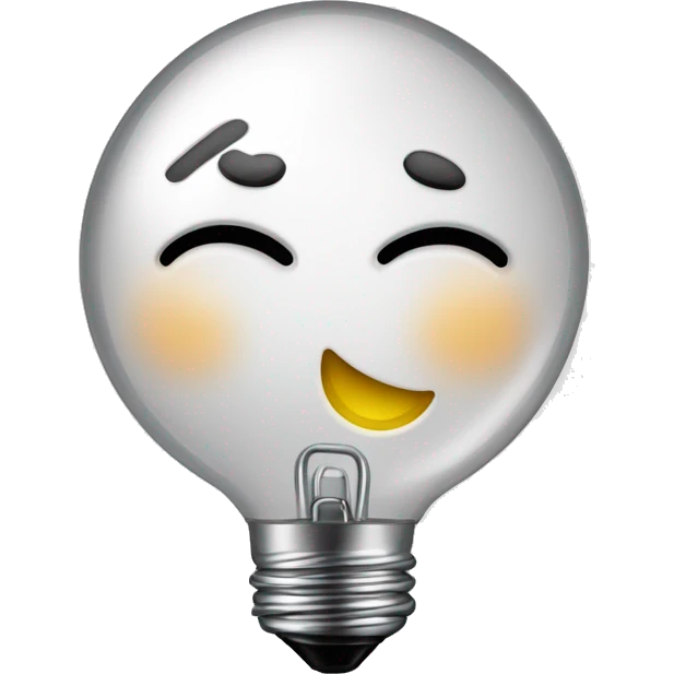 Un smiley qui a une ampoule au-dessus de la tête emoji