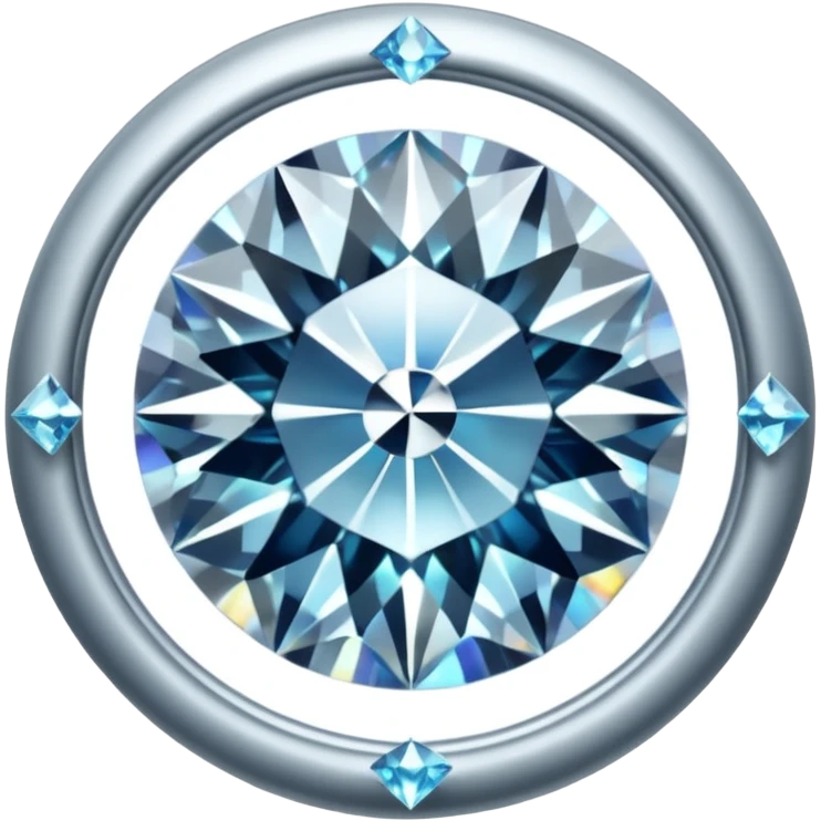 silver diamond that is transparent, glowing and spining emoji