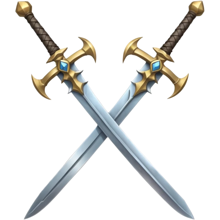  two sword cross, world of war craft style emoji