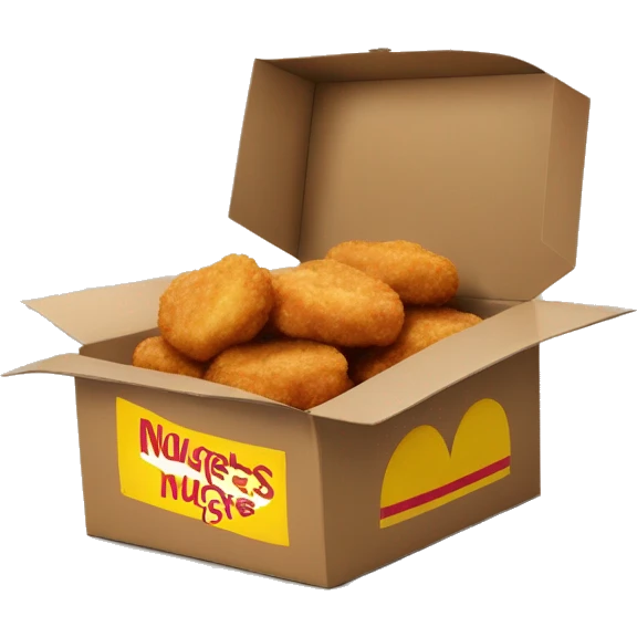 McDonald’s nuggets in box with basketball on box  emoji