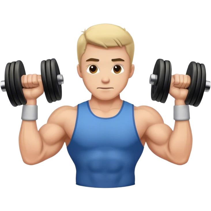 man weighted wrist curl emoji