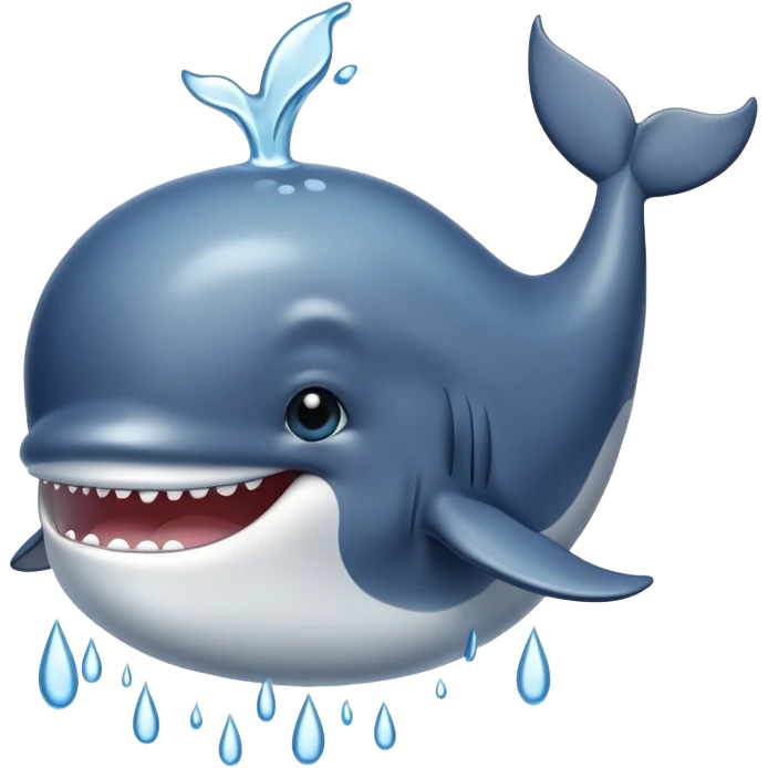 Crying whale emoji