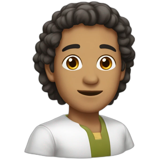 رجل حزين جدا يرقص وعلى رأسه كتاب emoji