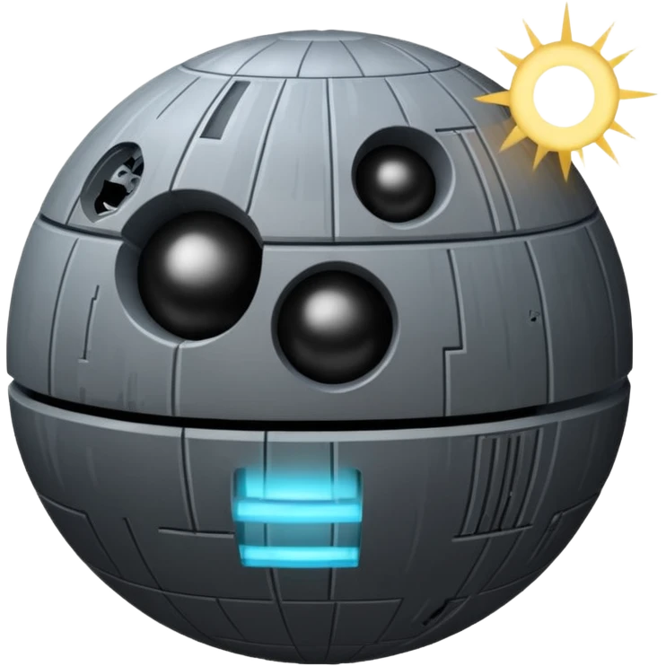 Star wars death star with beam emerging emoji