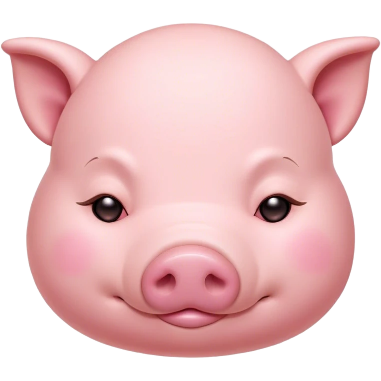 Meme-Worthy Cute Sleeping Pig Portrait Emoji, Head resting peacefully with a contented smile, showcasing a delightfully stout build and a luxuriously soft rosy-pink hide, eyes shut in a serene, restful nap, Simplified yet hilariously adorable features, highly detailed, glowing with a soft, drowsy light, high shine, relaxed and utterly lovable, stylized with an air of playful laziness, bright and heartwarming, soft glowing outline, capturing the essence of a comically sleepy pig, so meme-worthy it feels like it could instantly become the next viral sensation of adorable slumber! emoji