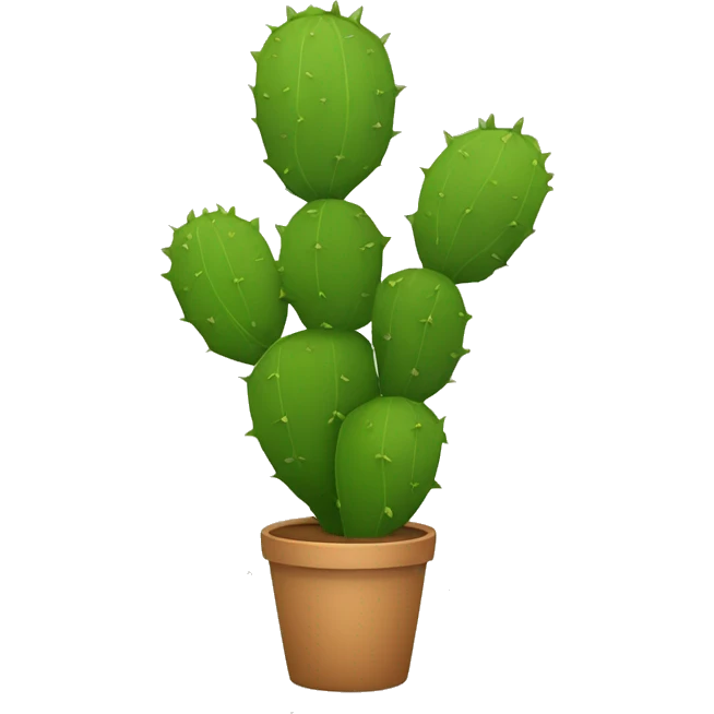 single flat Nopal without pot emoji