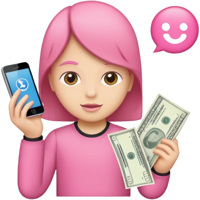Pink child support bill emoji
