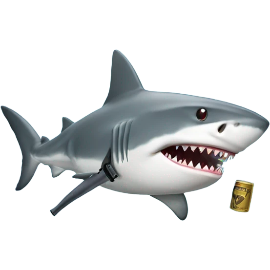 Shark with a gun emoji
