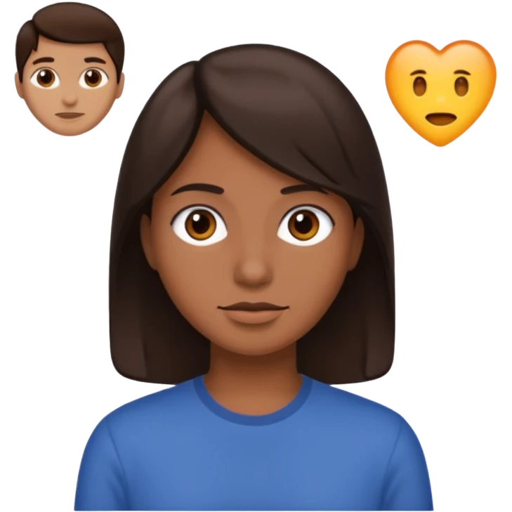 ahora el pelo igual pero un poco mas oscuro emoji