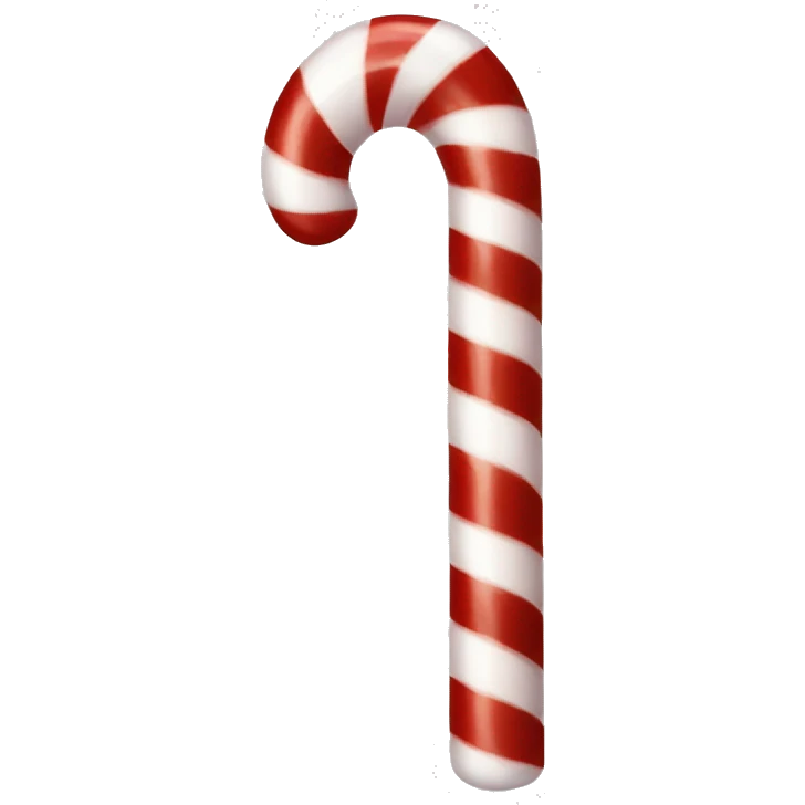 Red and white peppermint candy cane emoji
