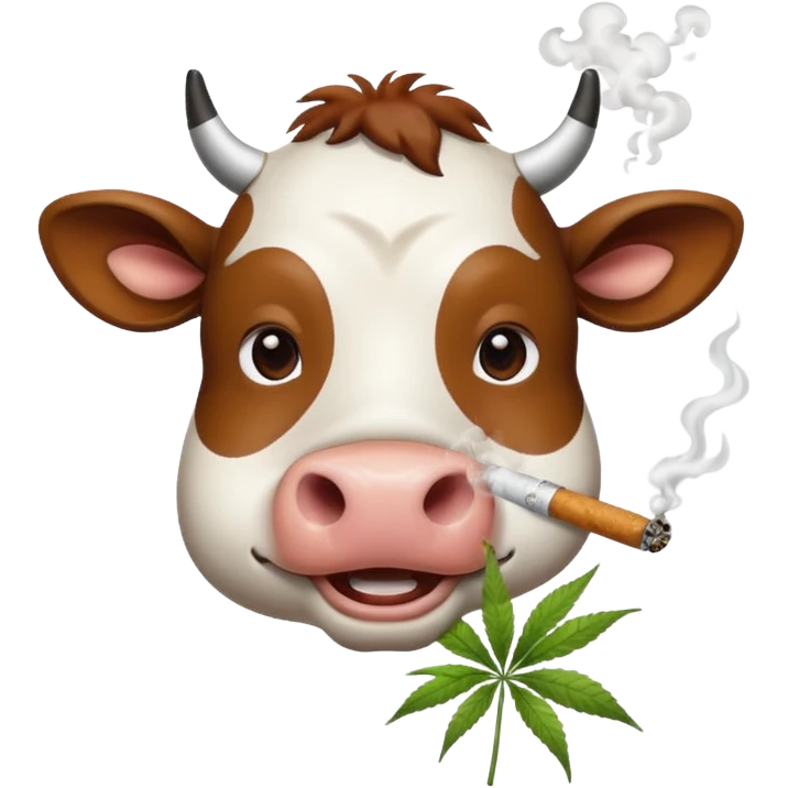 cow smoke weed emoji