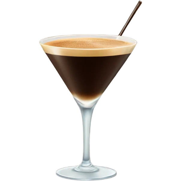 Espresso martini in tall glass emoji