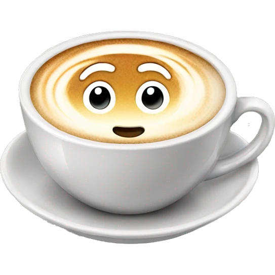 Cappuccino mug in crome emoji