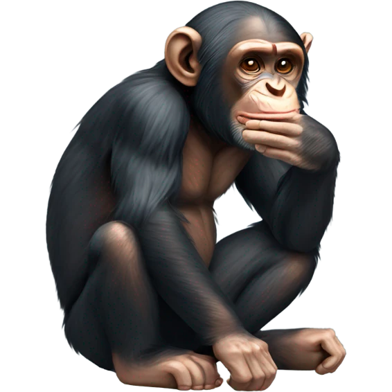 Chimpanzee scratching his head emoji