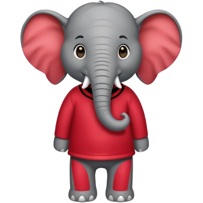 elephant with crimson jersey on emoji