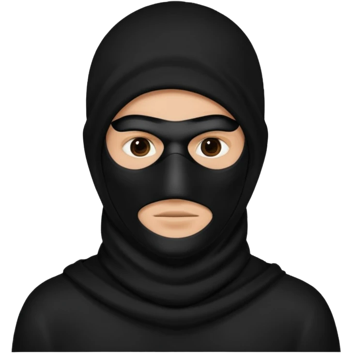 a man with a black mask on his full face  emoji