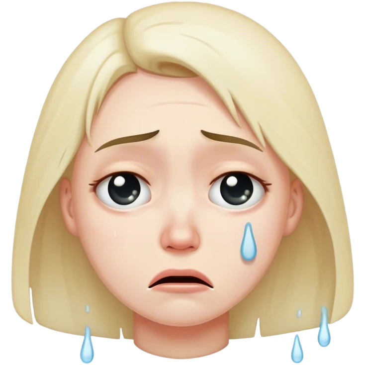 Sad crying face  emoji