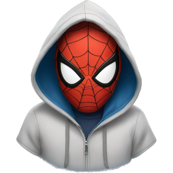 Spider-Man with hoodie emoji