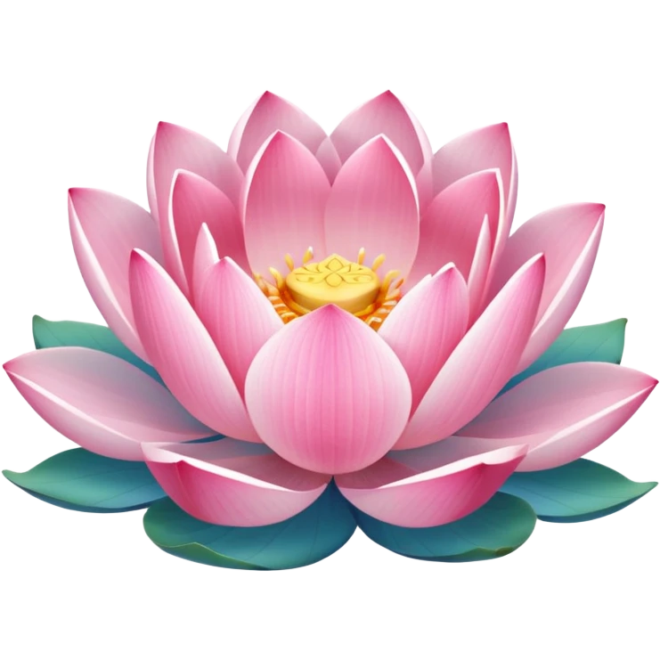 lotus flower with calm waves around emoji