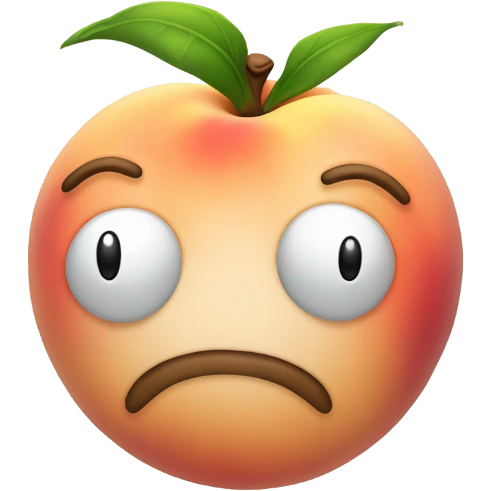 Very tired peach emoji