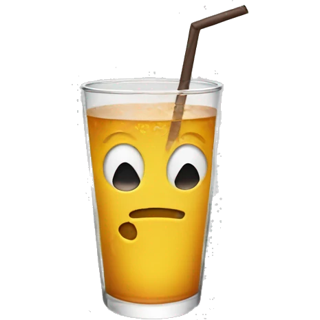 Emoji with a drink in hand emoji