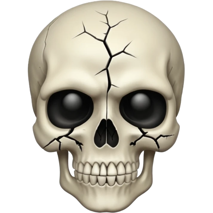 Generate a gothic style emoji of a skull face. emoji