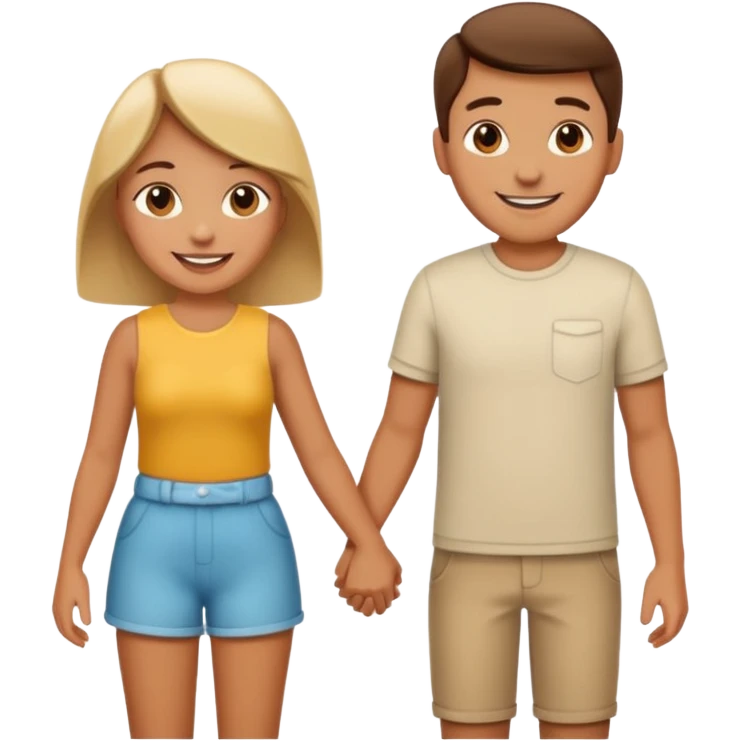 romantic love, couple holding hands emoji