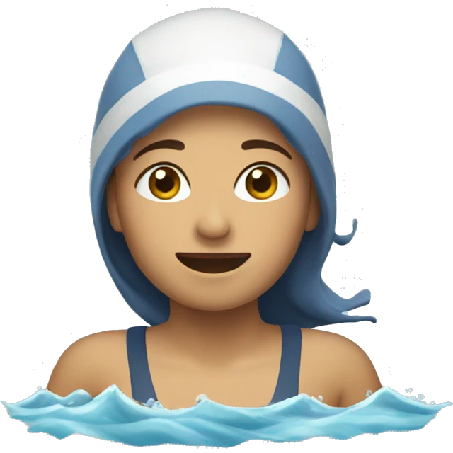 nadadora en el agua emoji