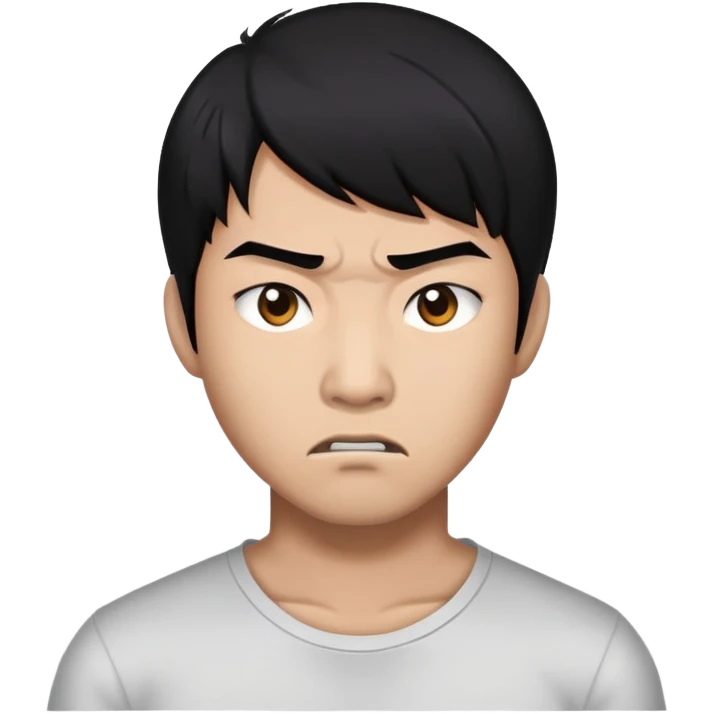 Do violence blackhair Asian man emoji