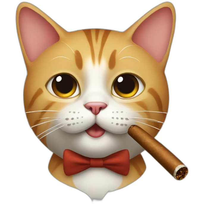 a cat with a cigar emoji
