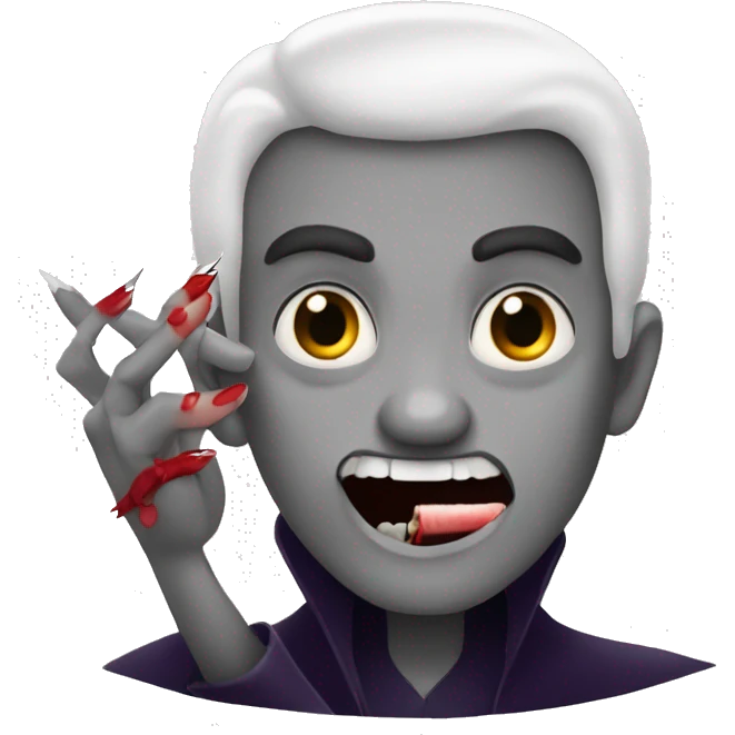 vampire files his nails
 emoji