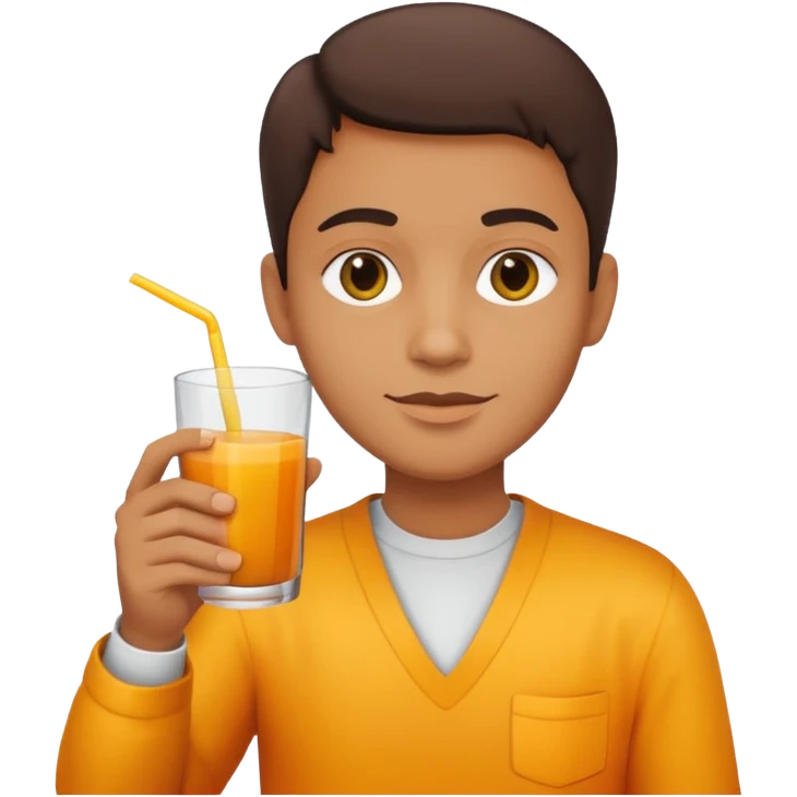juice, colors yellow,orange,forest fruits, person emoji