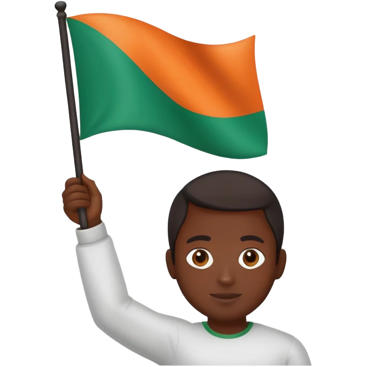 Black person holding up Niger flag  emoji