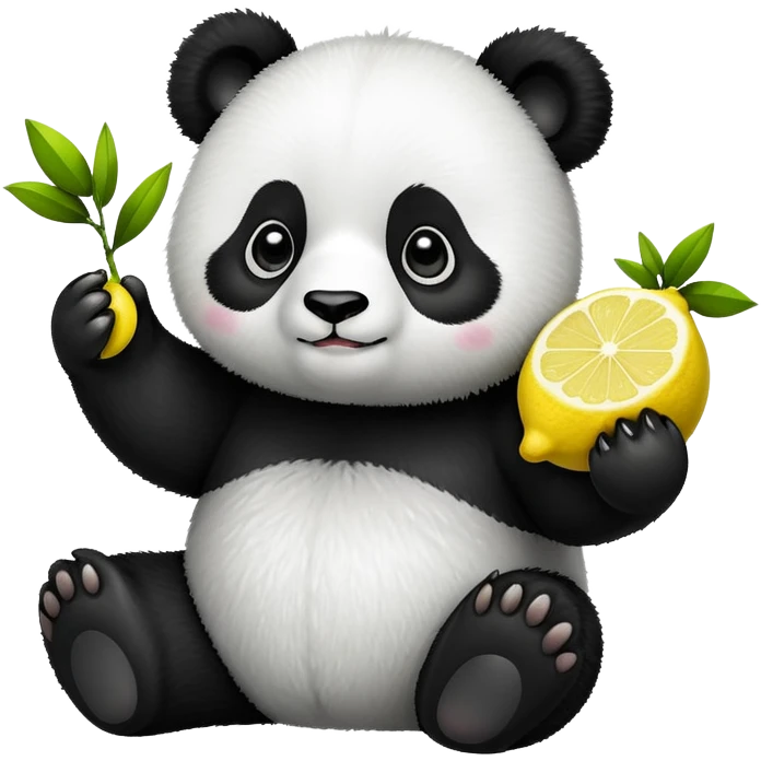 Panda mit Zitrone emoji
