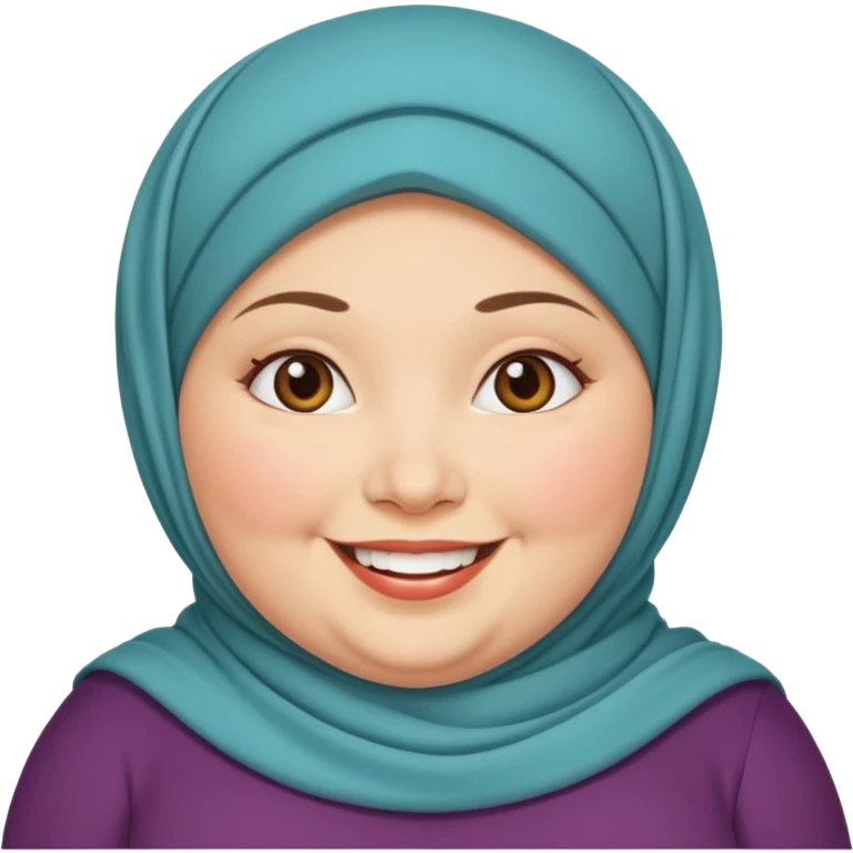 fat woman in hijab emoji