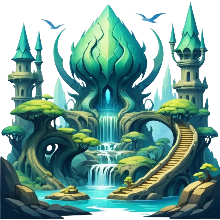  Epic painted artistic abstract complex detailed aesthetic-Fakémon-creature-scenery emoji