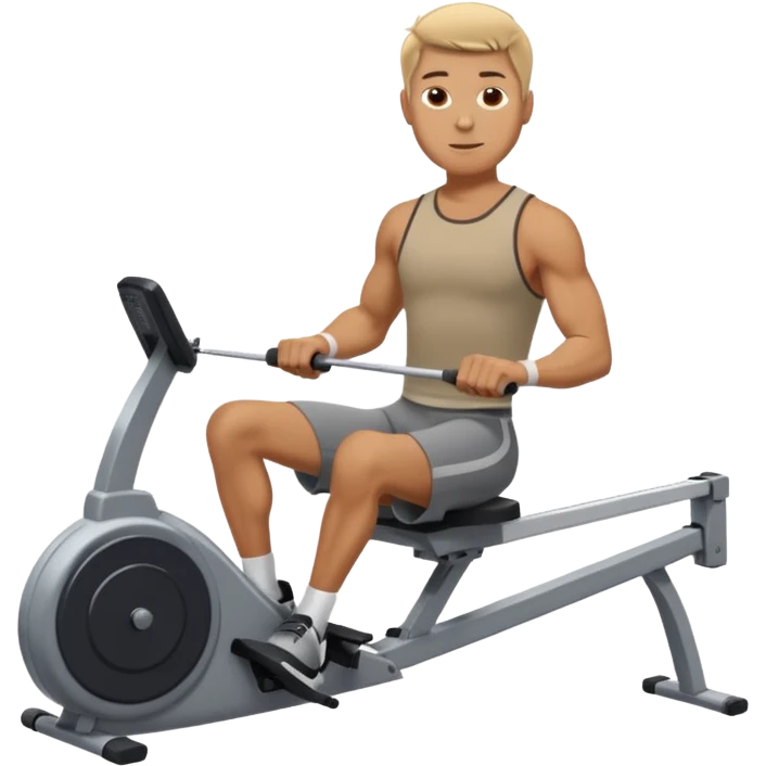 guy workout rowing on machine  emoji
