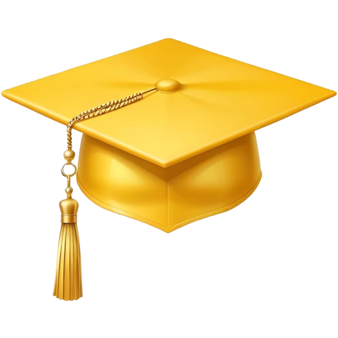yellow graduation cap emoji