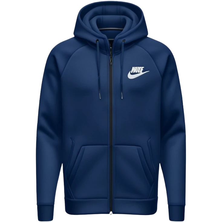 Dark blue nike tech fleece hoodie. emoji