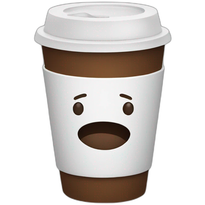living coffee cup emoji