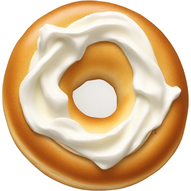 Bagel with cream cheese emoji