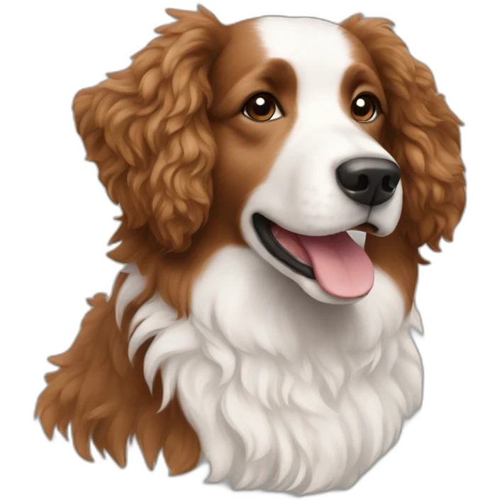 dog half poodle half border collie emoji