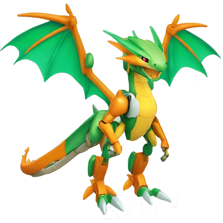 Mechanical Flygon-dragon-Charizard-raptor-Medabot-Mecha full body emoji